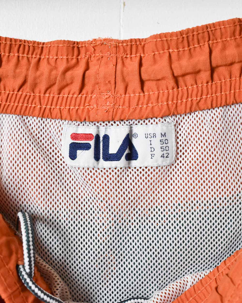 Orange Fila Mesh Shorts - Medium