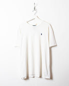 White Polo Ralph Lauren Single Stitch T-Shirt - Large