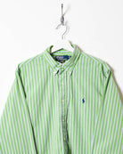 Green Polo Ralph Lauren Striped Shirt - Large