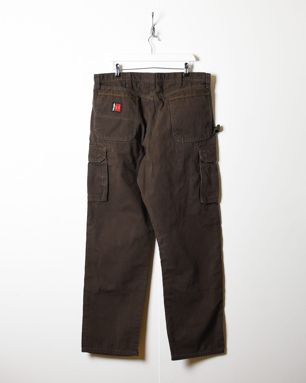 Brown Wrangler Riggs Workwear Double Knee Cargo Jeans - W38 L33
