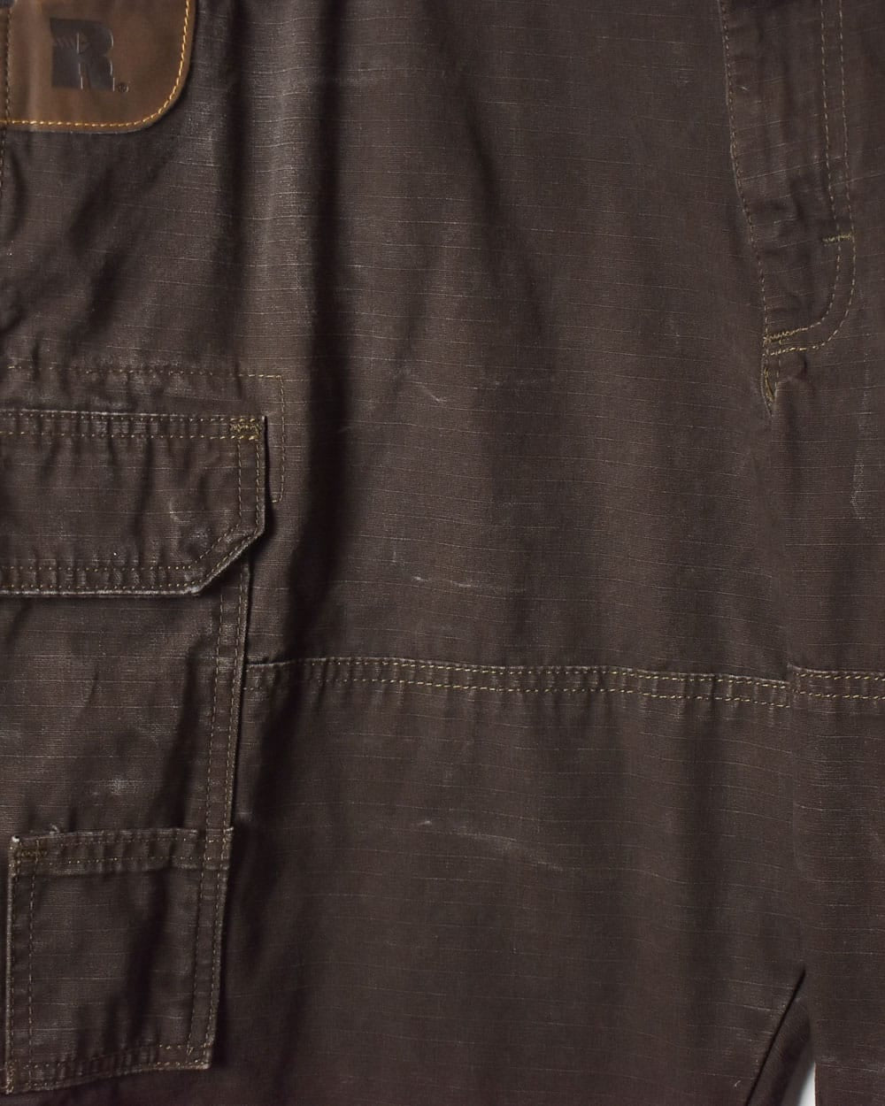 Brown Wrangler Riggs Workwear Double Knee Cargo Jeans - W38 L33
