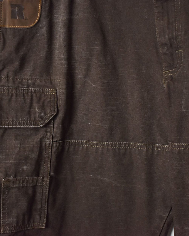 Brown Wrangler Riggs Workwear Double Knee Cargo Jeans - W38 L33