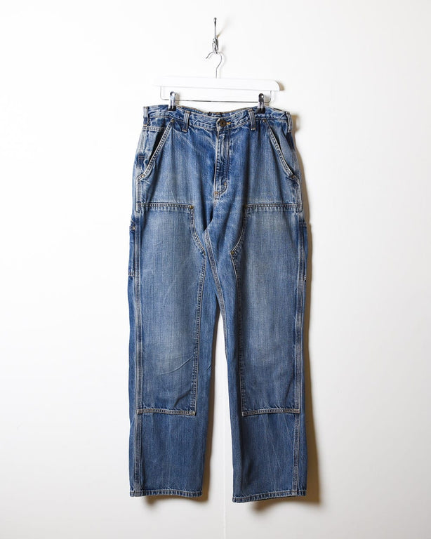 Blue Carhartt Double Knee Carpenter Jeans - W34 L33