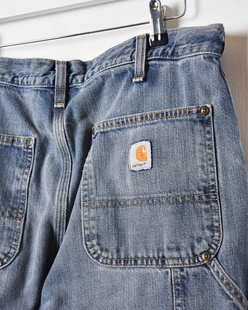 Blue Carhartt Double Knee Carpenter Jeans - W34 L33