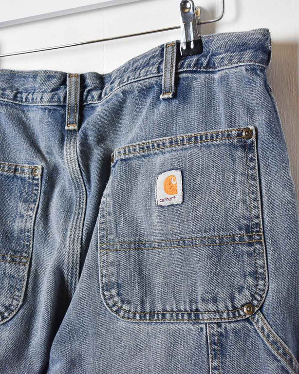 Blue Carhartt Double Knee Carpenter Jeans - W34 L33
