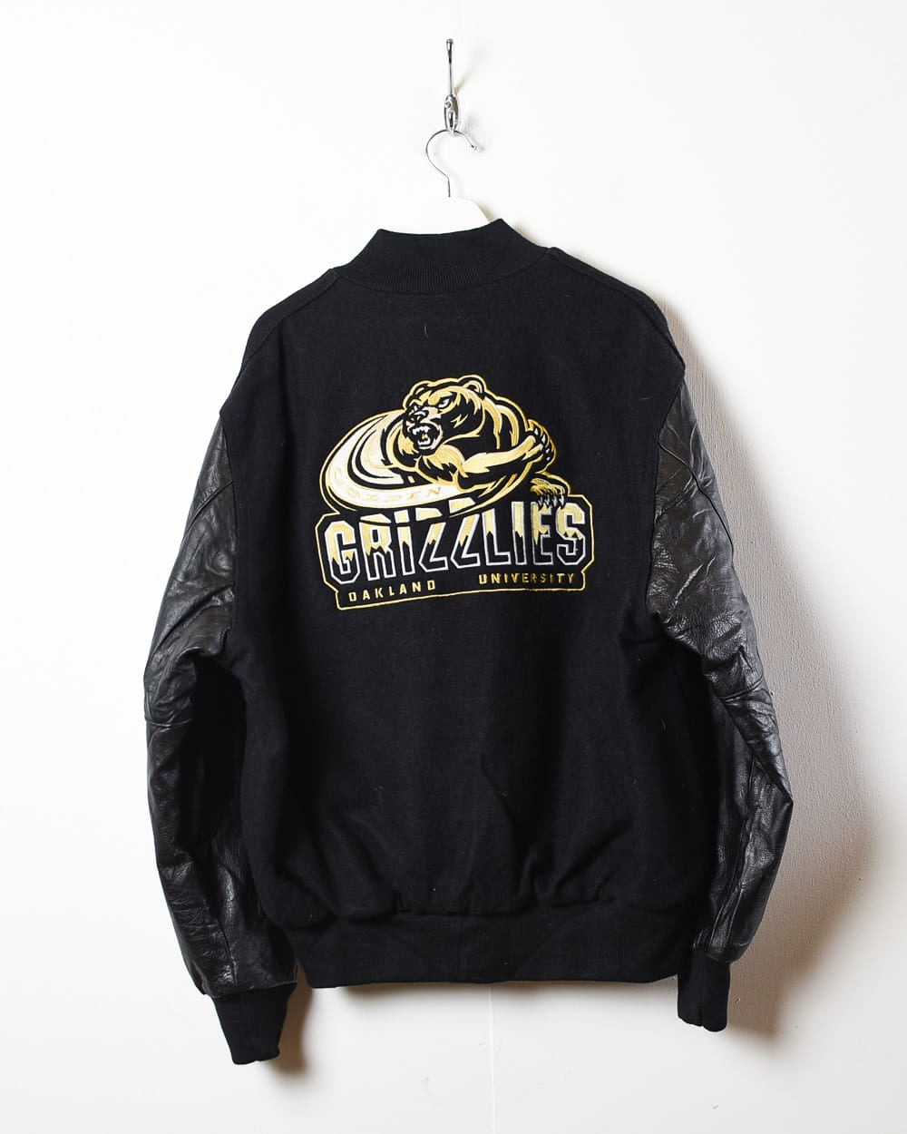 Blue Godden Grizzlies Oakland University Baseball  Leather Varsity Jacket  - X-Large