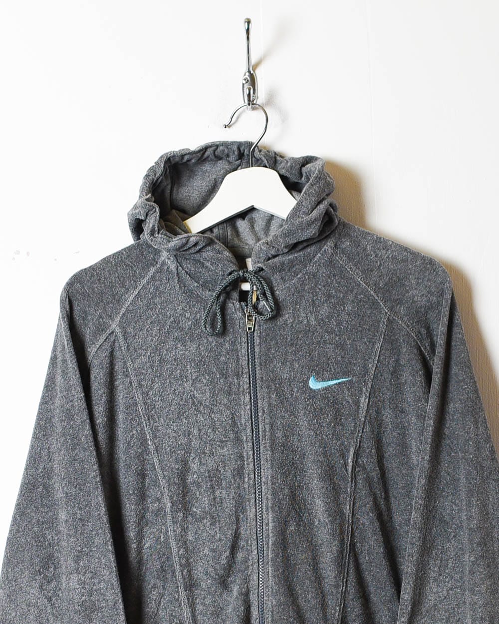 Dark grey nike zip up hoodie best sale