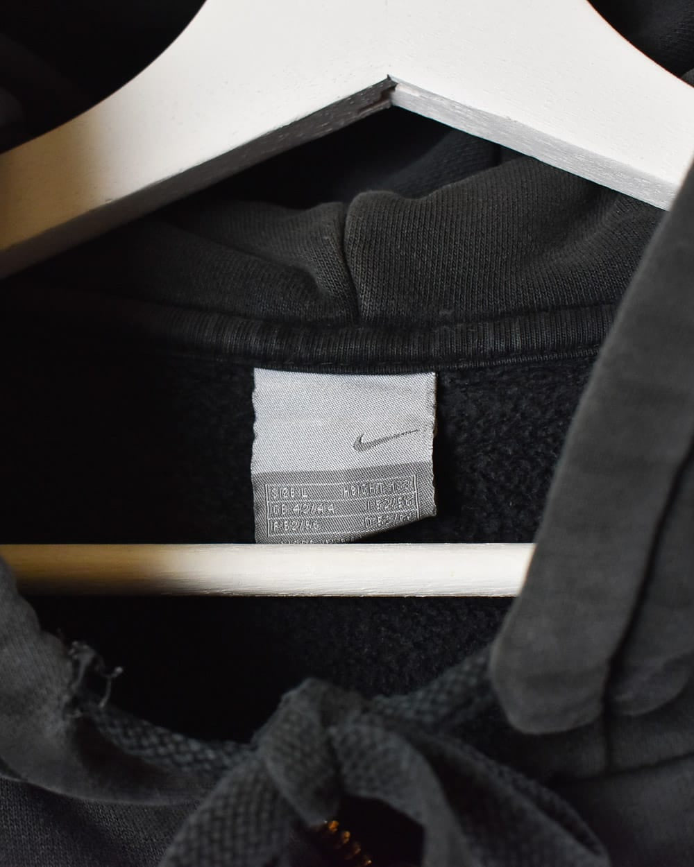 Black Nike Zip-Through Hoodie - Large