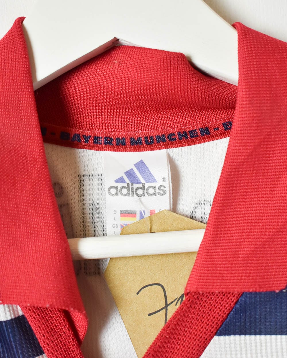 White Adidas Bayern Munich 1998/99 Away Shirt - Large