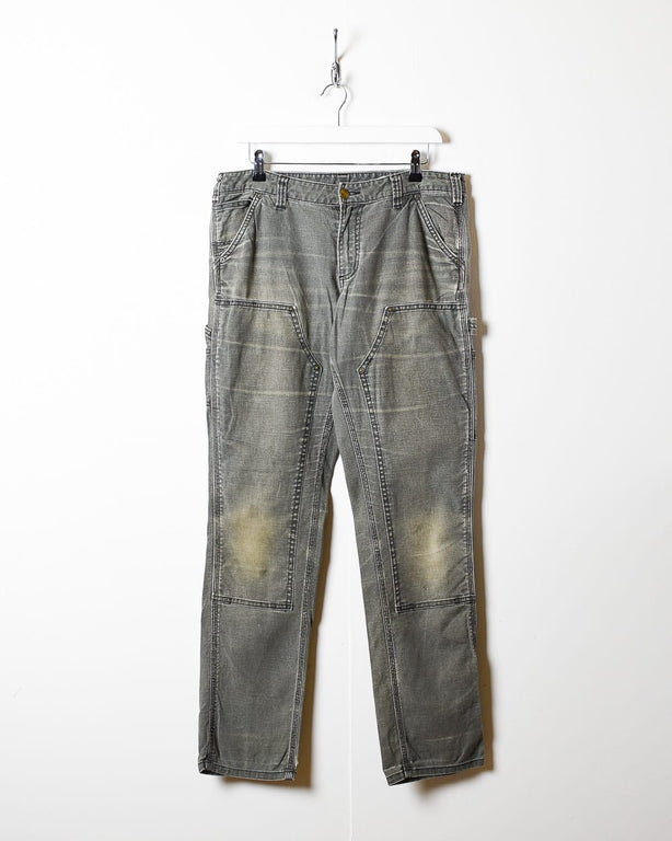 Grey Carhartt Double Knee Carpenter Jeans - W34 L33