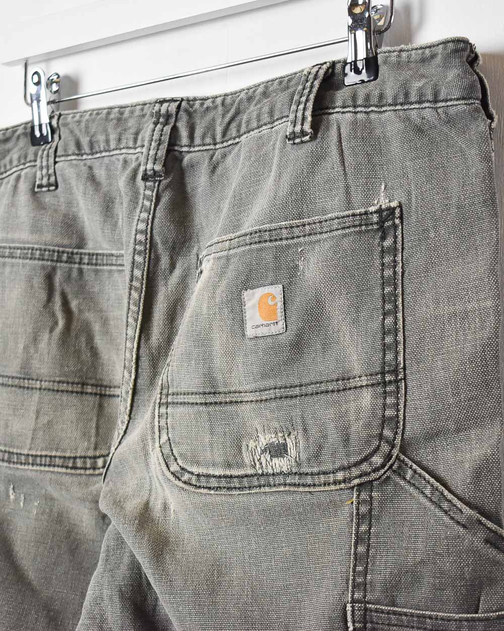 Grey Carhartt Double Knee Carpenter Jeans - W34 L33