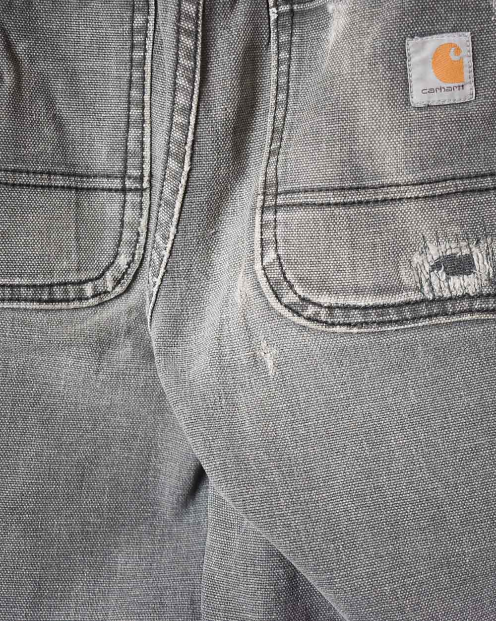 Grey Carhartt Double Knee Carpenter Jeans - W34 L33