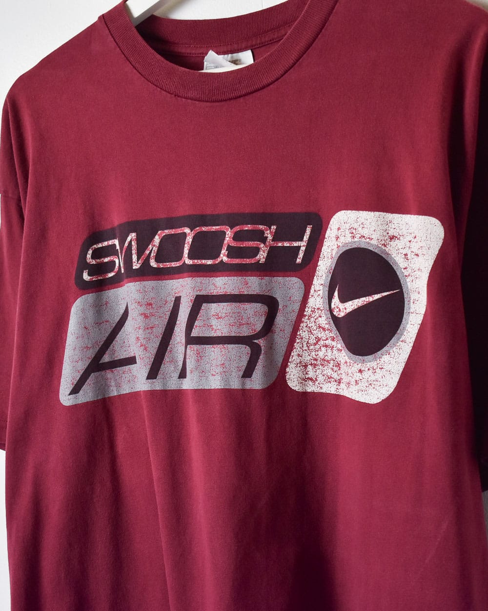 Maroon Nike Air Swoosh T-Shirt - Large