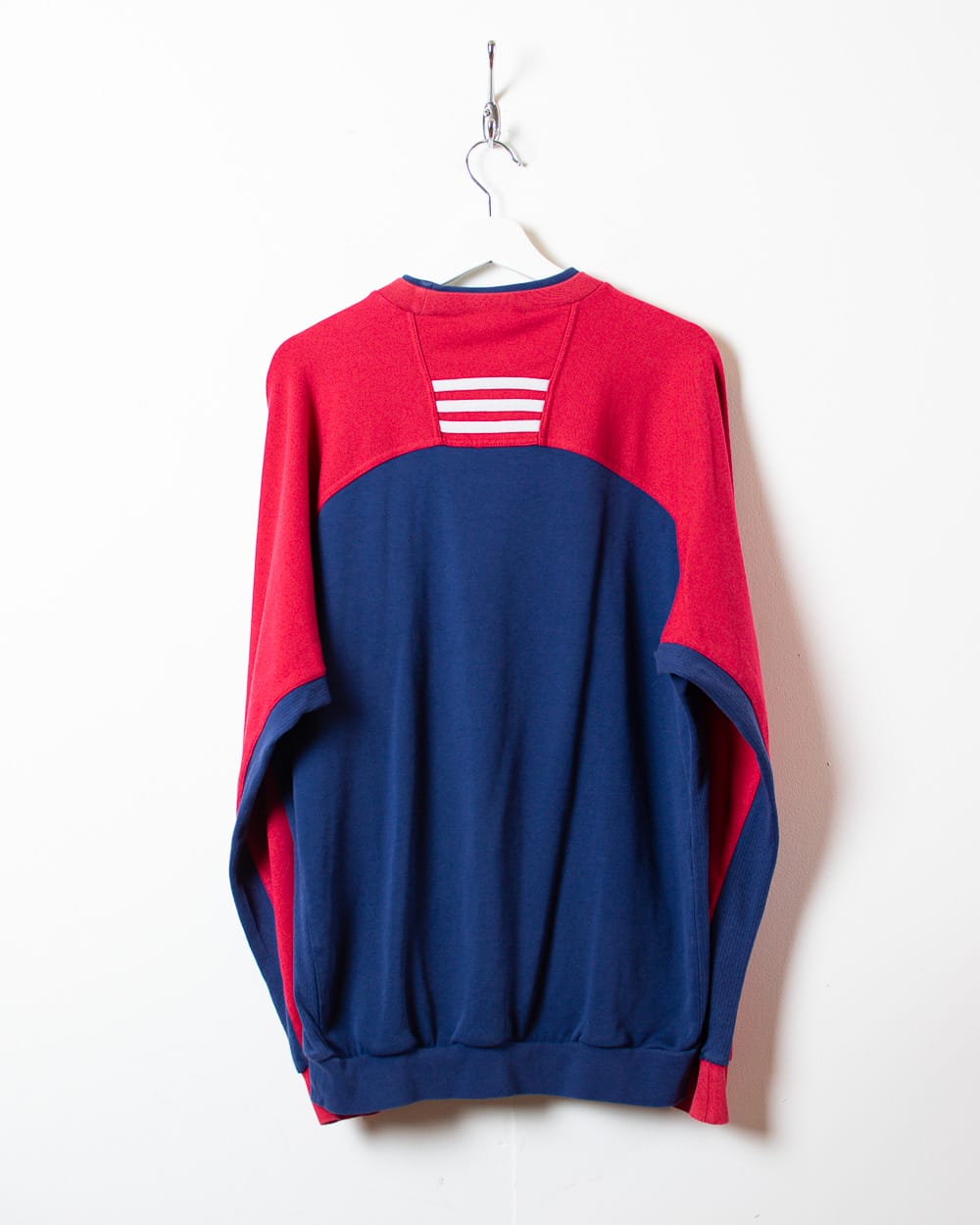 Navy Adidas Double Neck Sweatshirt - Large