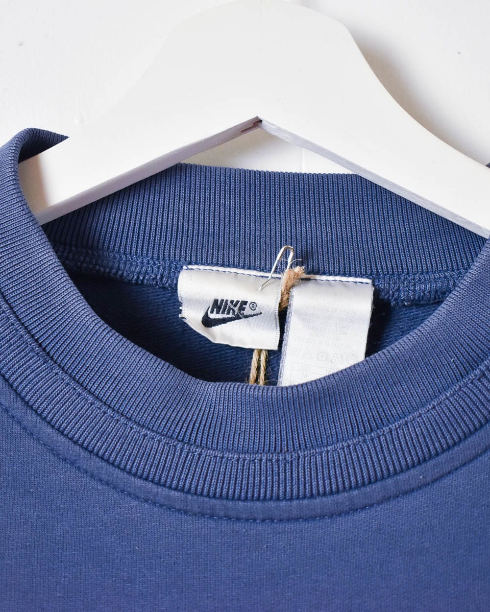 Navy Nike Double Collar 80s Sweatshirt - Small