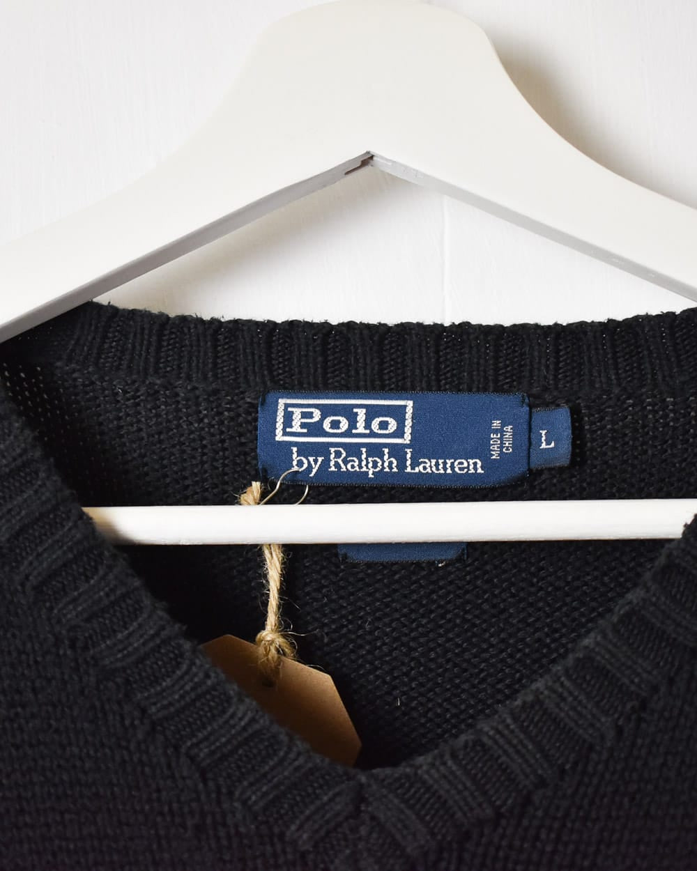 Black Ralph Lauren Knitted Sweatshirt - Small