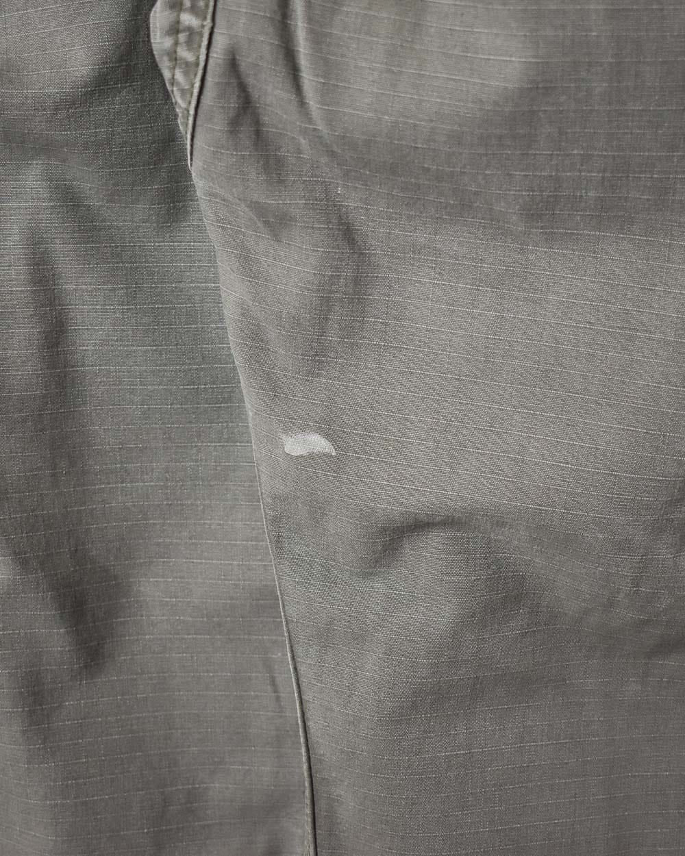 Khaki Carhartt Distressed Double Knee Cargo Jeans - W36 L30