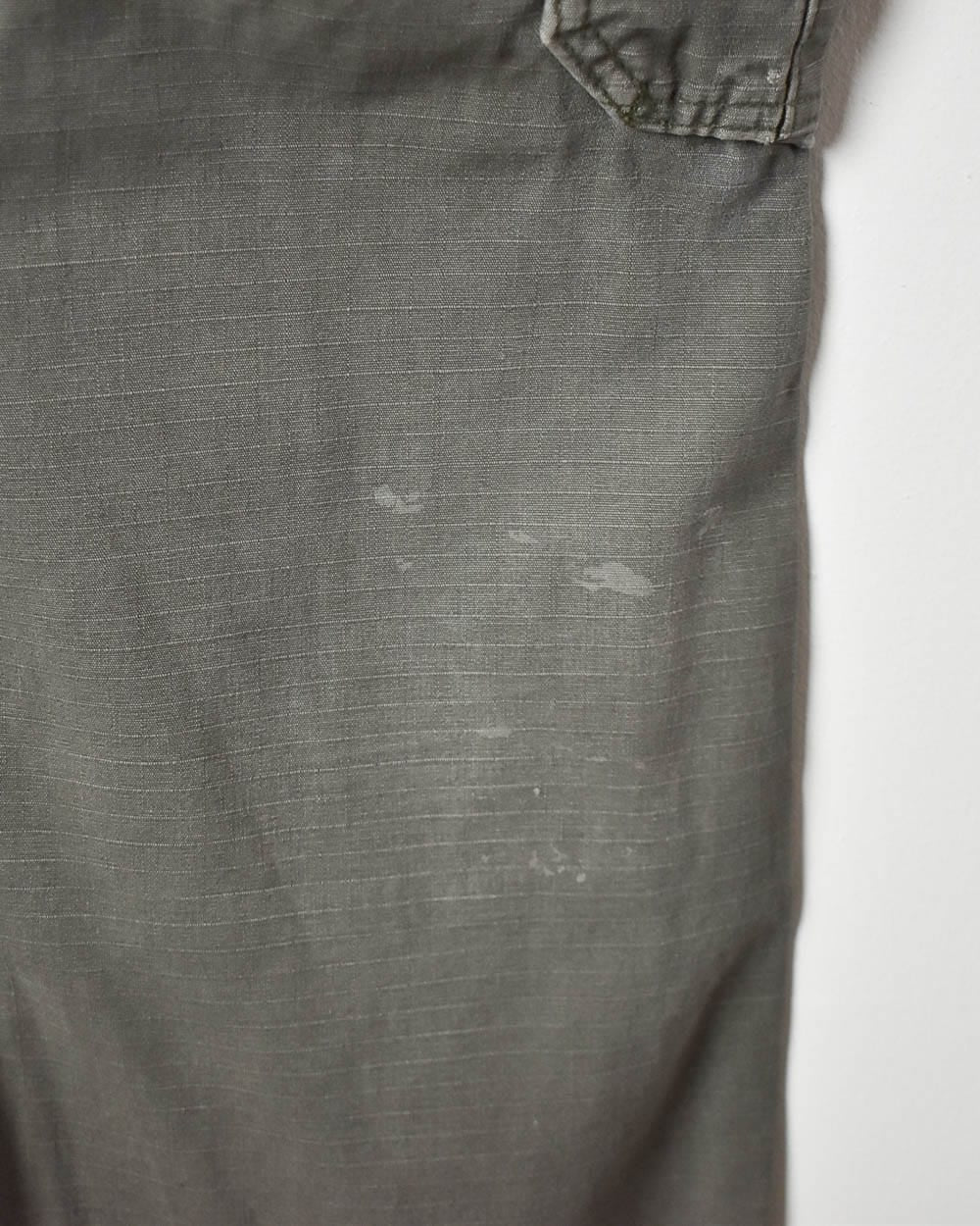 Khaki Carhartt Distressed Double Knee Cargo Jeans - W36 L30