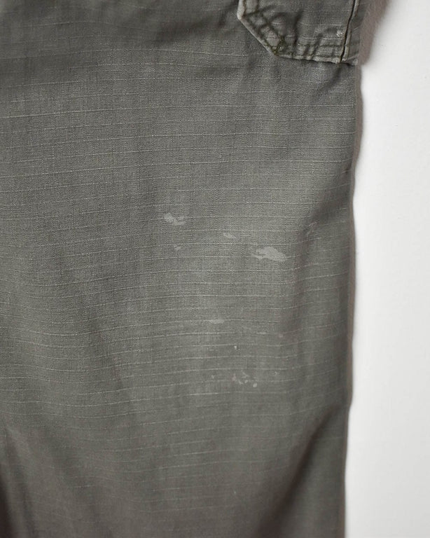 Khaki Carhartt Distressed Double Knee Cargo Jeans - W36 L30