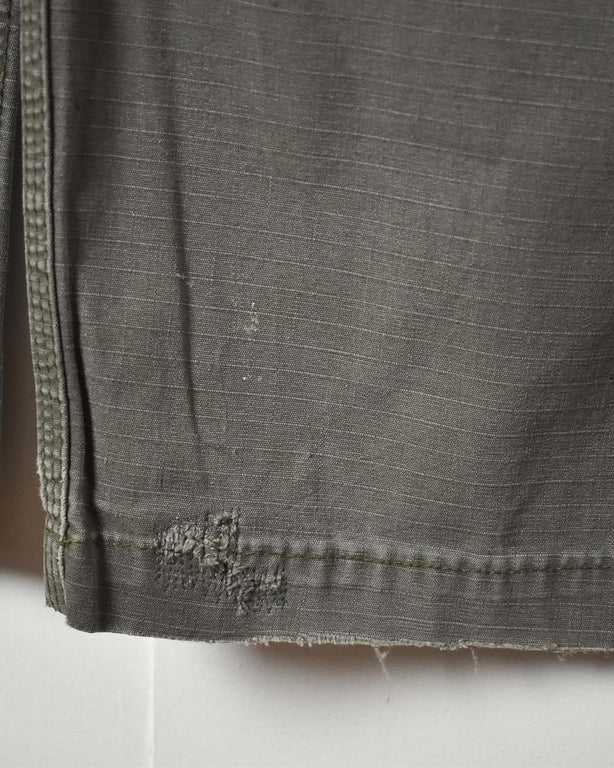 Khaki Carhartt Distressed Double Knee Cargo Jeans - W36 L30