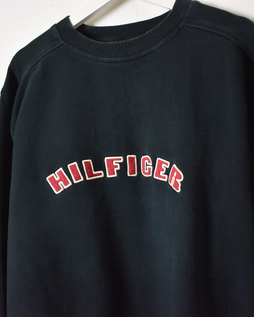 Black Tommy Hilfiger Denim Sweatshirt - Large