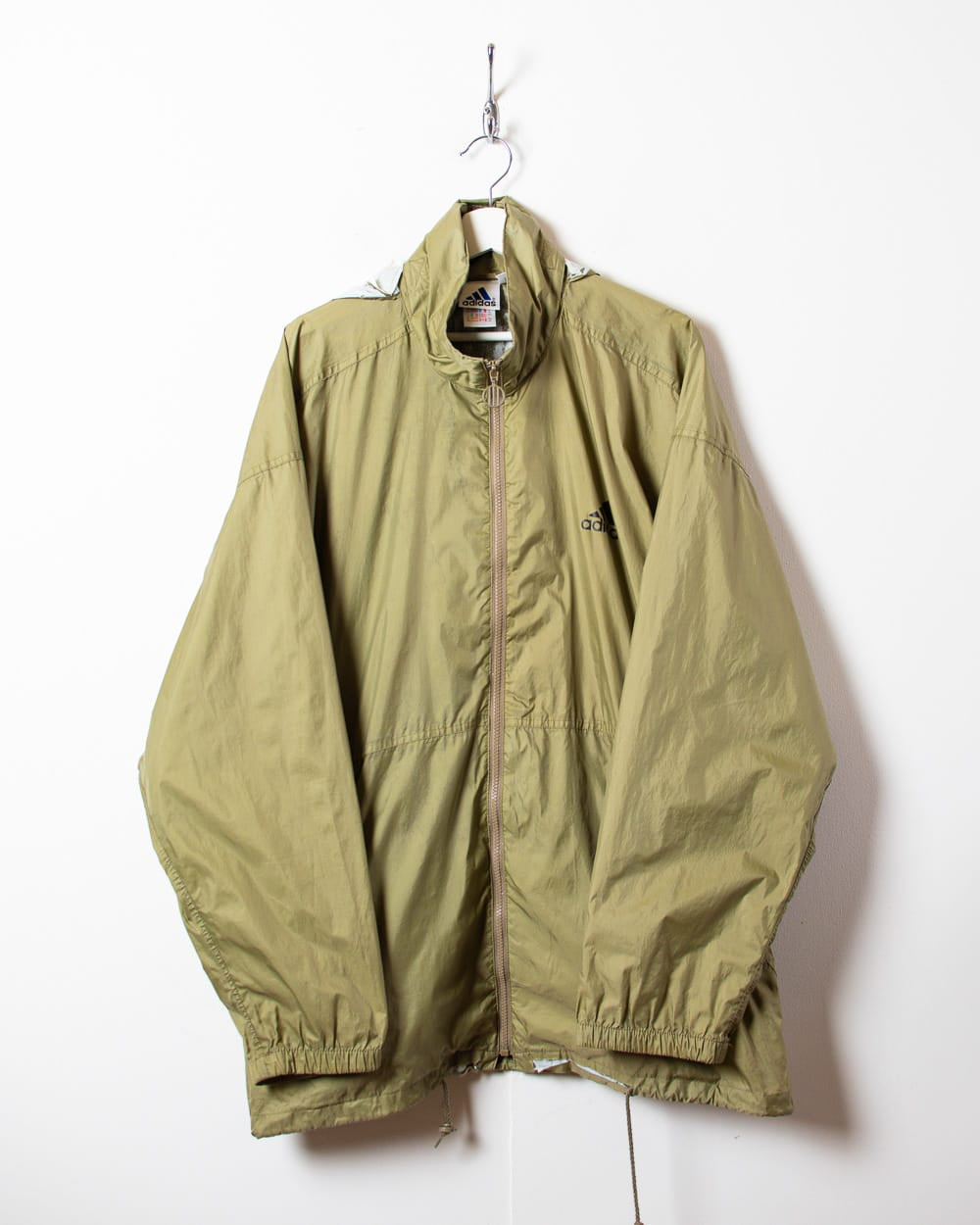 Khaki Adidas Windbreaker Jacket - Large