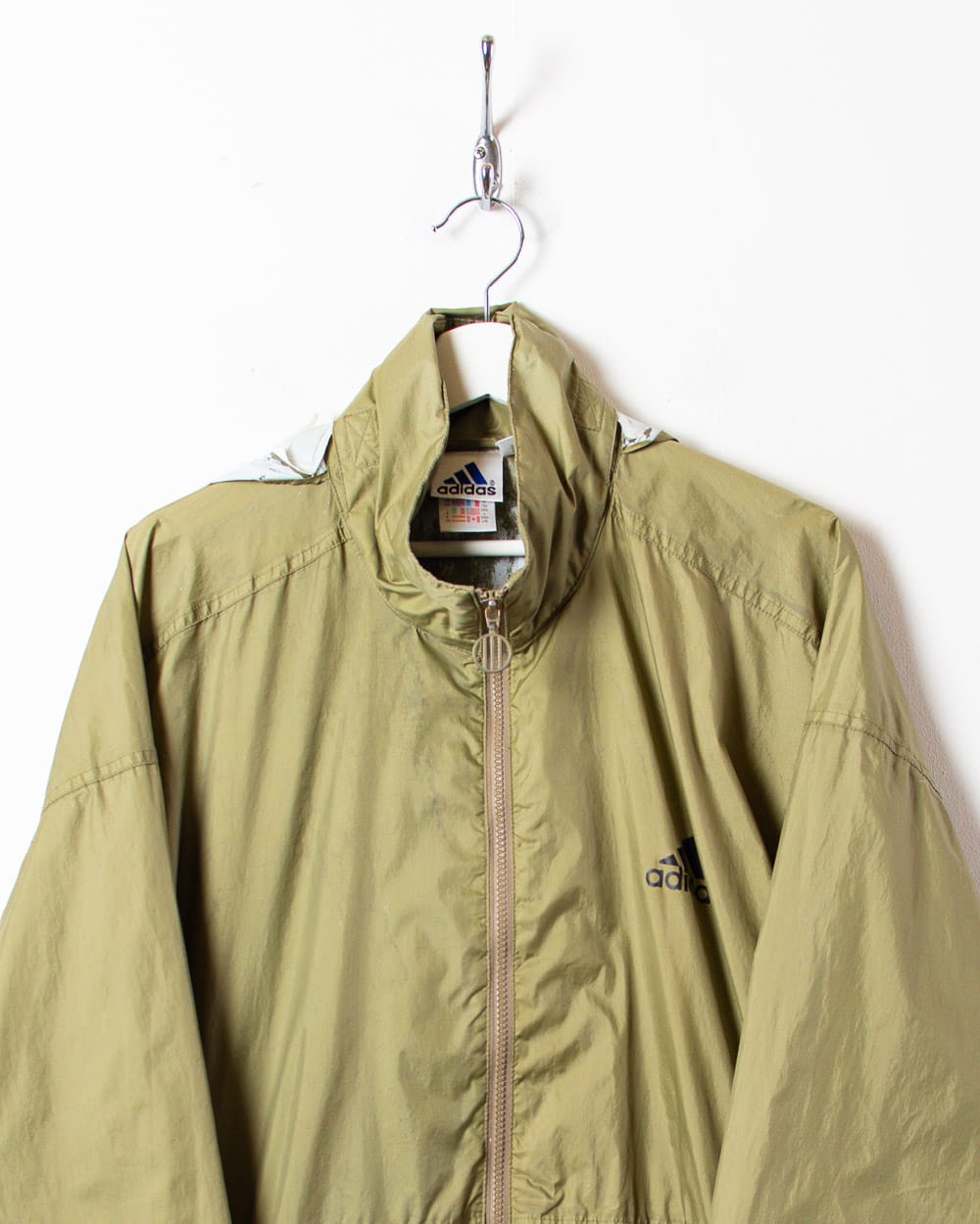 Khaki Adidas Windbreaker Jacket - Large