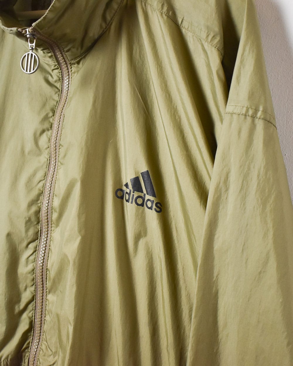 Khaki Adidas Windbreaker Jacket - Large