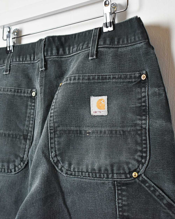 Black Carhartt Double Knee Carpenter Jeans - W34 L29
