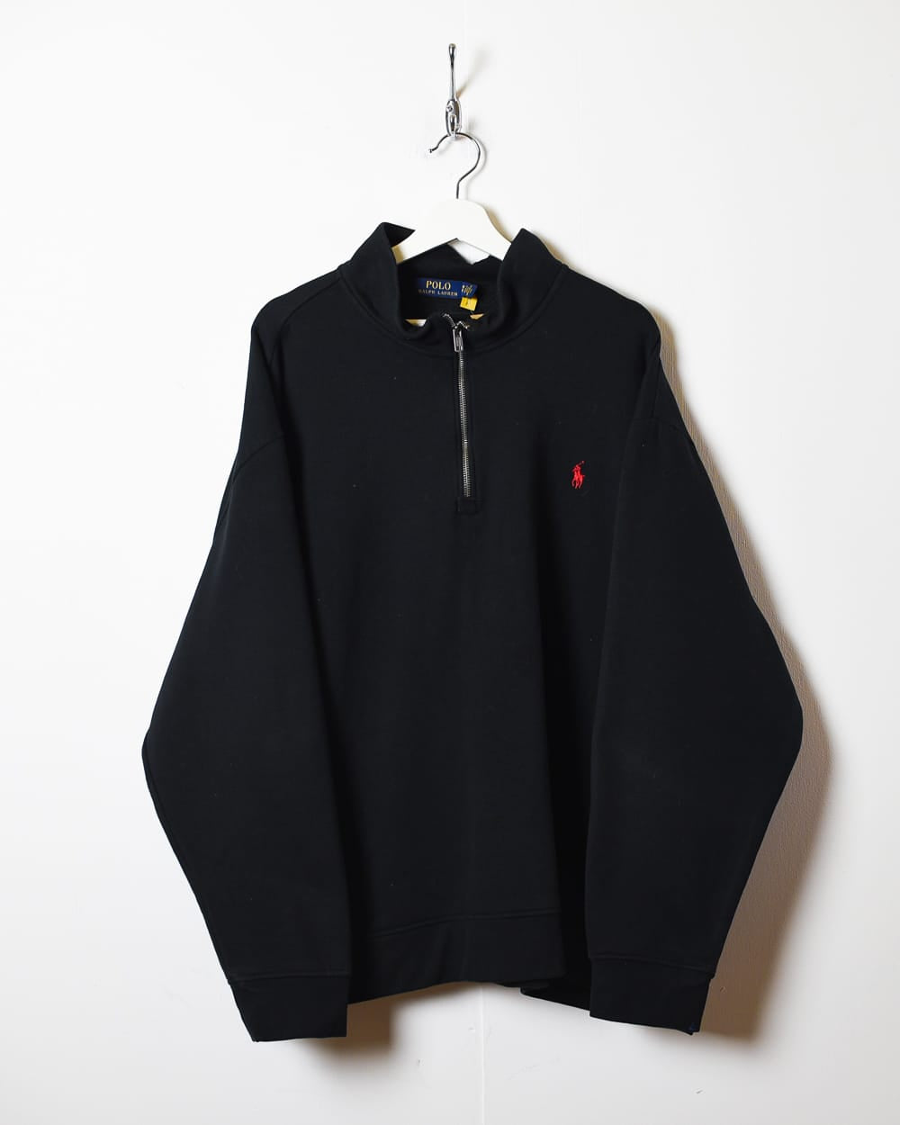 Black Polo Ralph Lauren 1/4 Zip Sweatshirt - XXX-Large