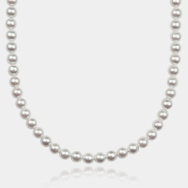 Rounded Shell Pearl Necklace