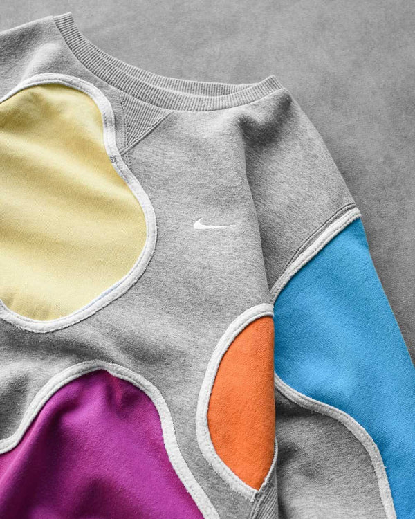 Custom Reworked Colour Splash Nike Sweatshirt - Small
