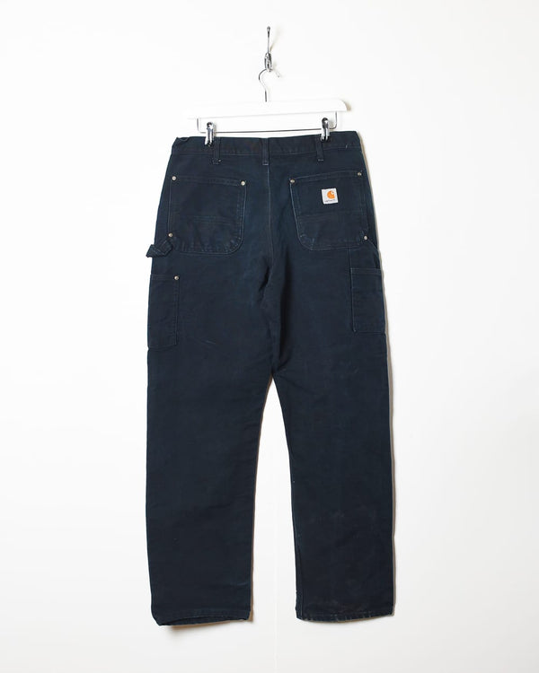Black Carhartt Double Knee Carpenter Jeans - W32 L31
