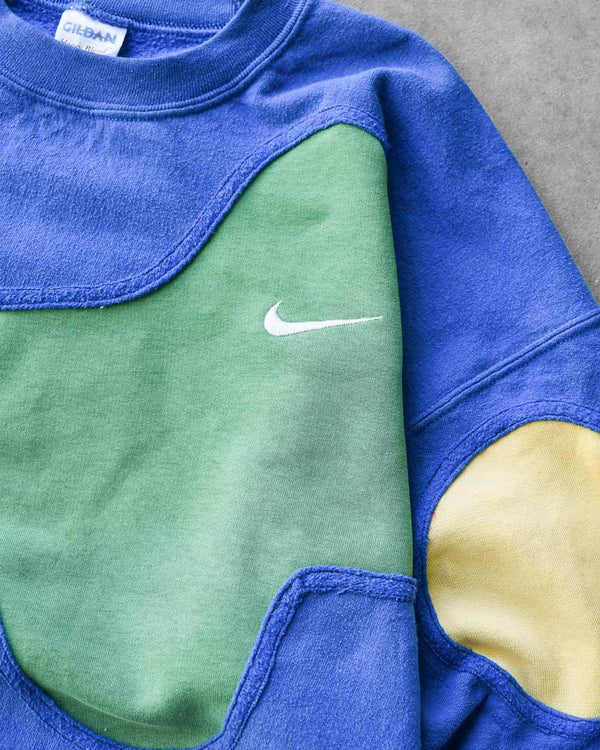 Custom Reworked Colour Splash Nike Sweatshirt - Small
