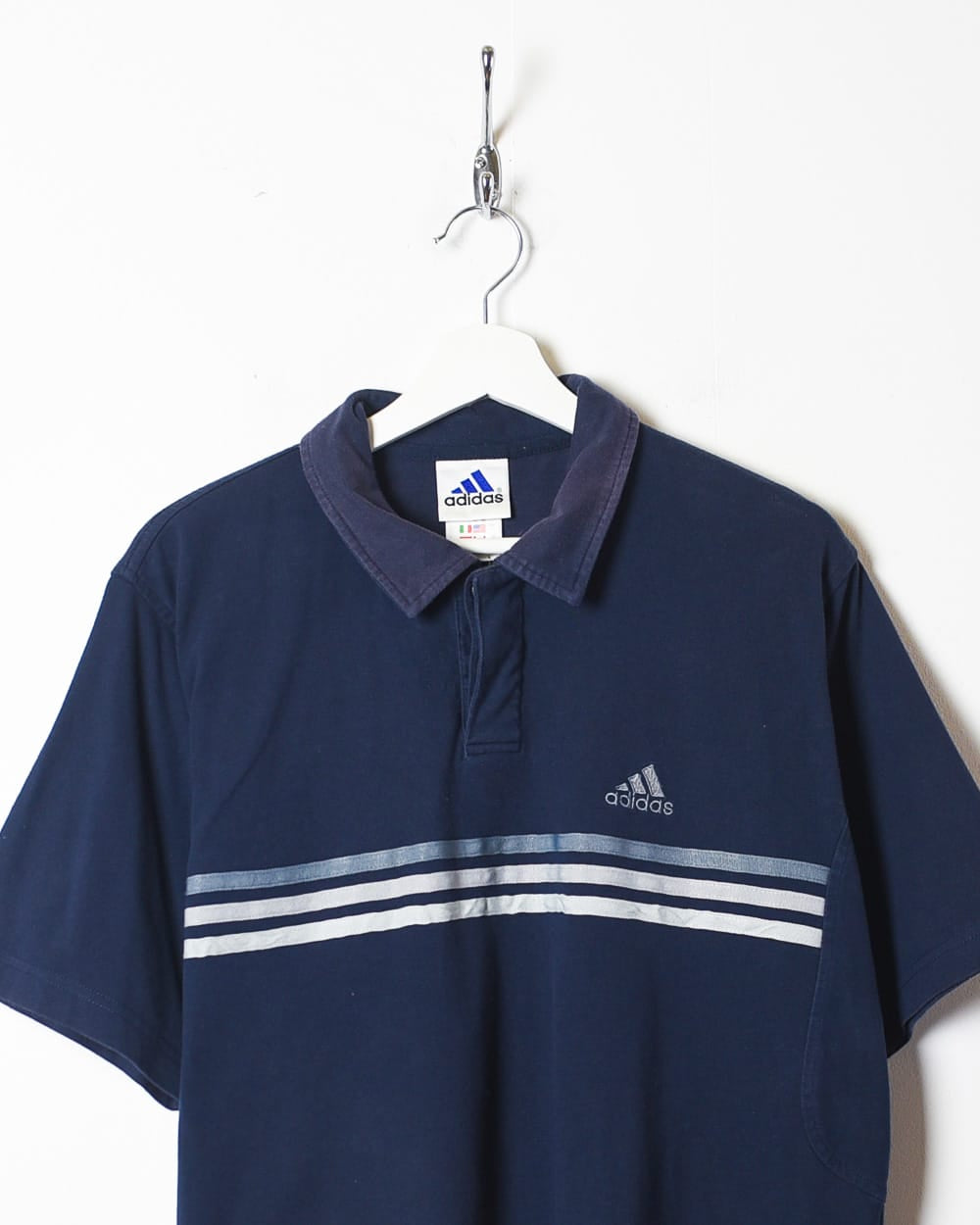 Navy Adidas Polo Shirt - Large