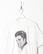 White Elvis Graphic T-Shirt - X-Large