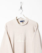 Neutral Ellesse Mock Neck Fleece Sweatshirt - X-Large