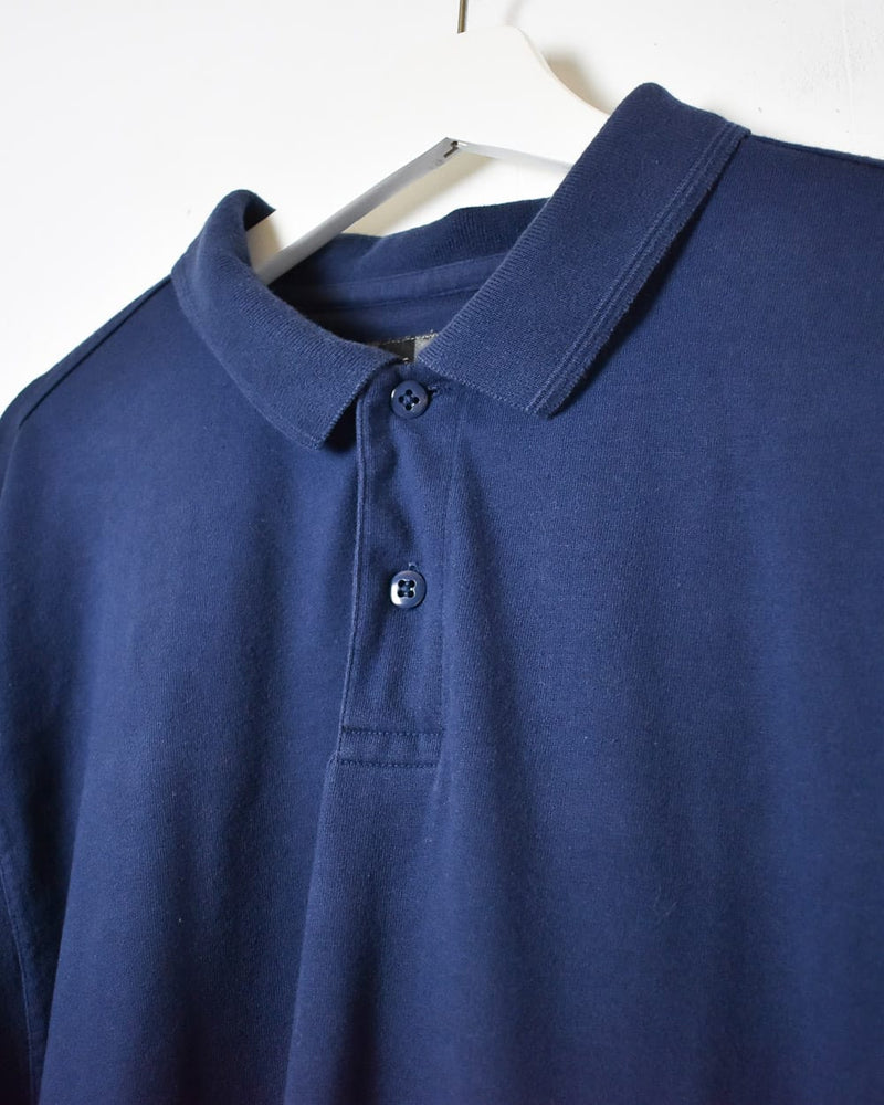 Navy Nike Golf Long Sleeved Polo Shirt - X-Large