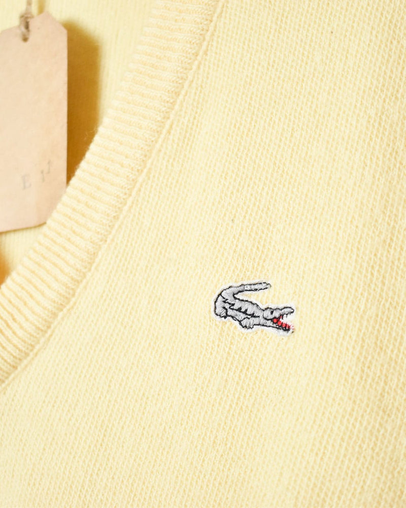 Yellow Chemise Lacoste Knitted Sweater Vest - Small