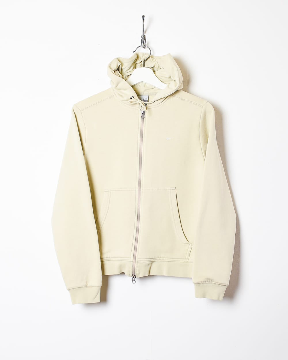 Neutral Nike Zip-Through Hoodie - Small Woman's