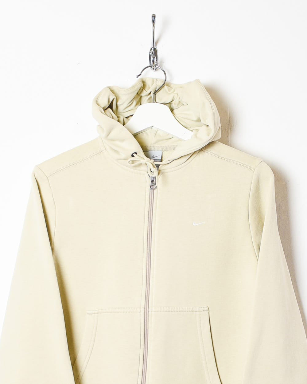 Neutral Nike Zip-Through Hoodie - Small Woman's