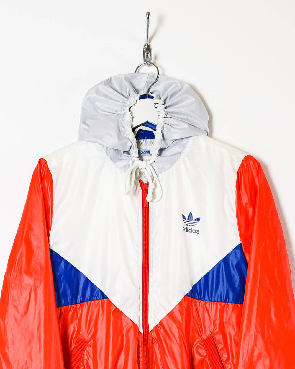 Red Adidas Hooded Shell Jacket - Small