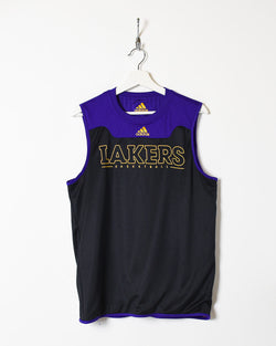 NEW Los Angeles Lakers Hoodie Womens Large Gray purple White full Zip Adidas