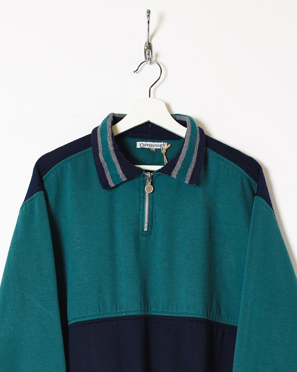 Navy Vintage 1/4 Zip Sweatshirt - Medium