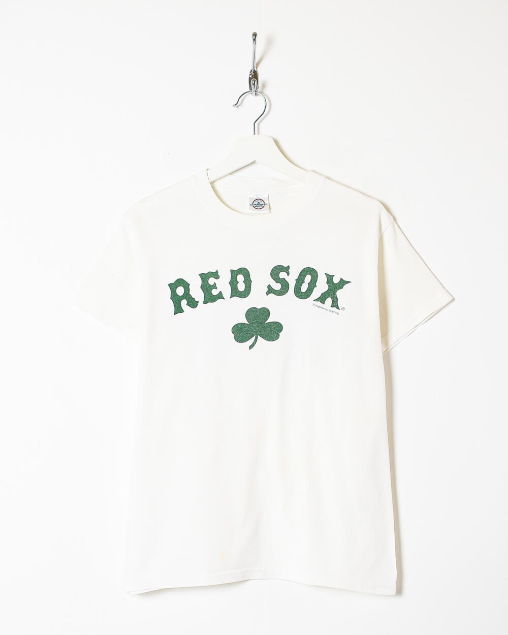 Vintage 00s Cotton White Delta Magnum Weight Red Sox T-Shirt