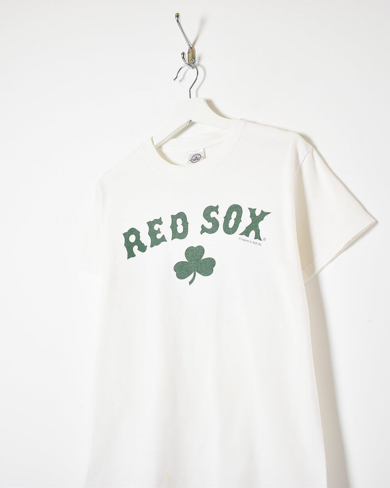 Vintage 00s Cotton White Delta Magnum Weight Red Sox T-Shirt - Small– Domno  Vintage
