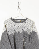 Stone Vintage 90s Knitted Sweatshirt - Small