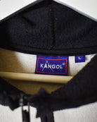 Black Kangol Zip-Through Hooded Colour Block Fleece - Large