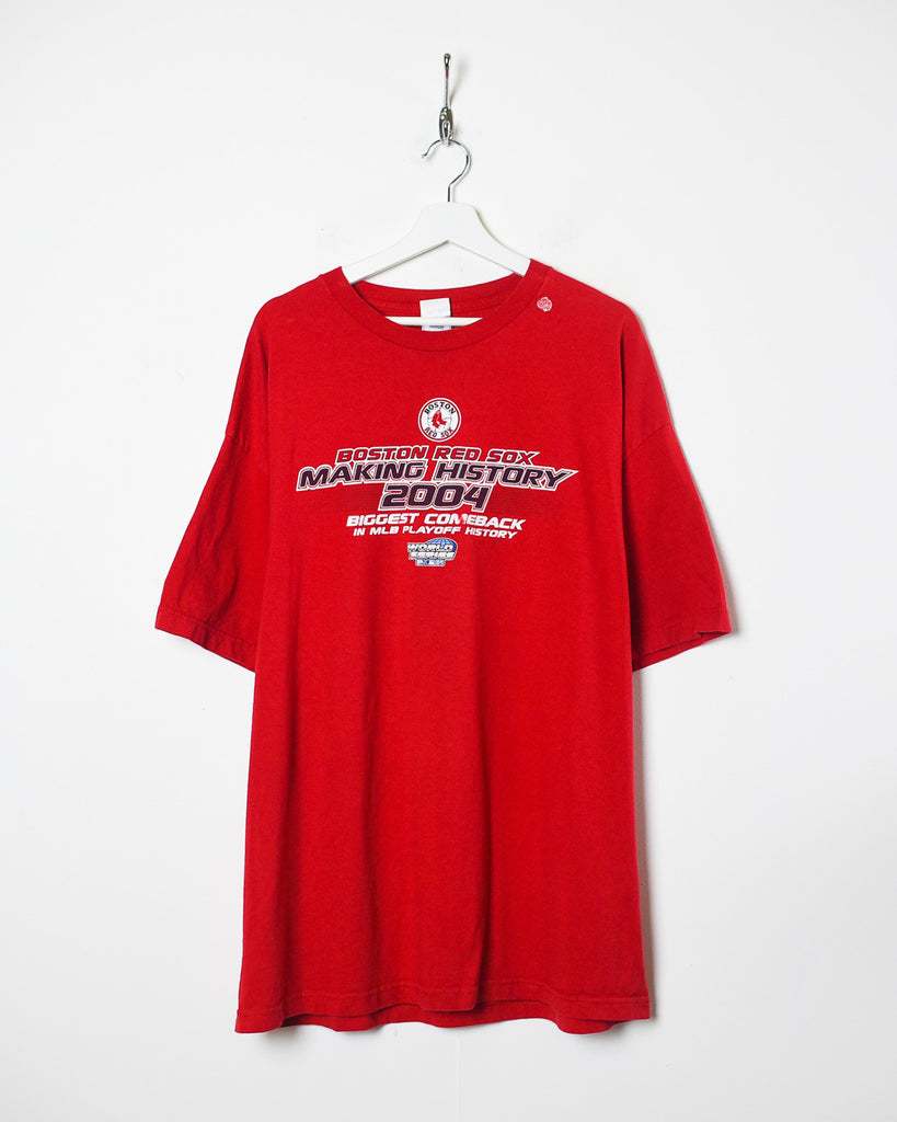 Vintage 00s Red MLB Boston Red Sox Making History 2004 World Series T-Shirt  - XX-Large– Domno Vintage
