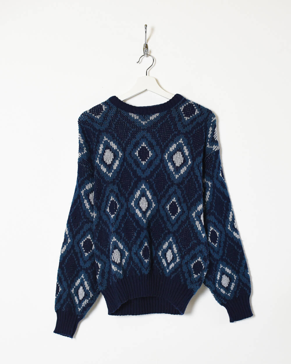 Navy Vintage Knitted Sweatshirt - Small